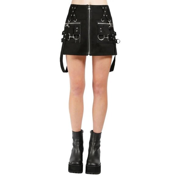 Womens Super D-Ring Skirt Black - Picture 1 of 5